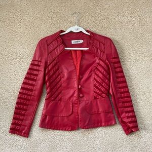 Women’s Red Leather Jacket